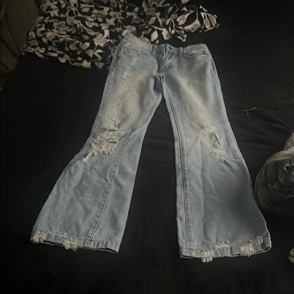 Lilla P Light Blue Flare Jeans